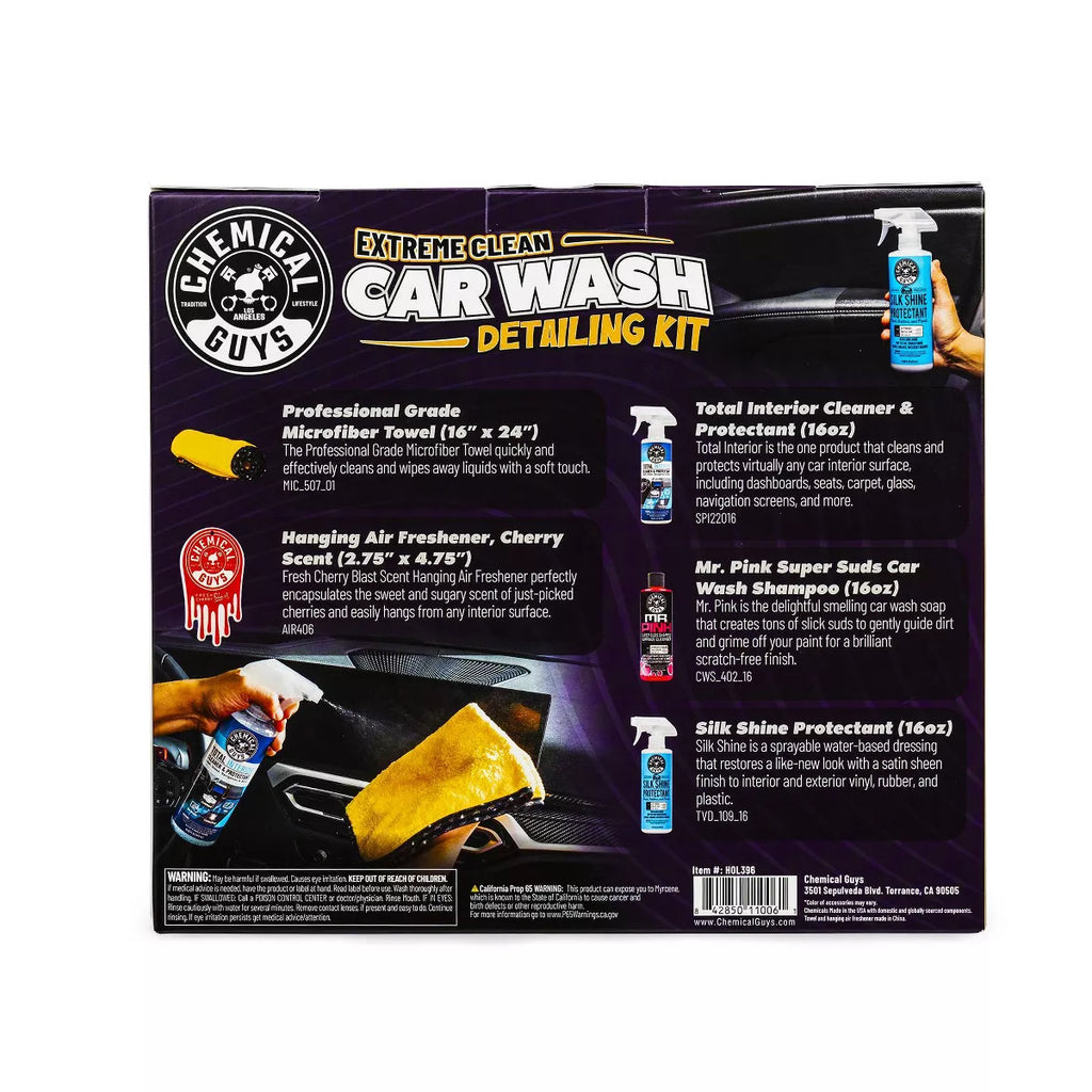 Chemical Guys 5Pc Wash and Shine Cleaners: Car Wash Supplies & Detailing Kit, Scented Liquid Automotive Cleaners