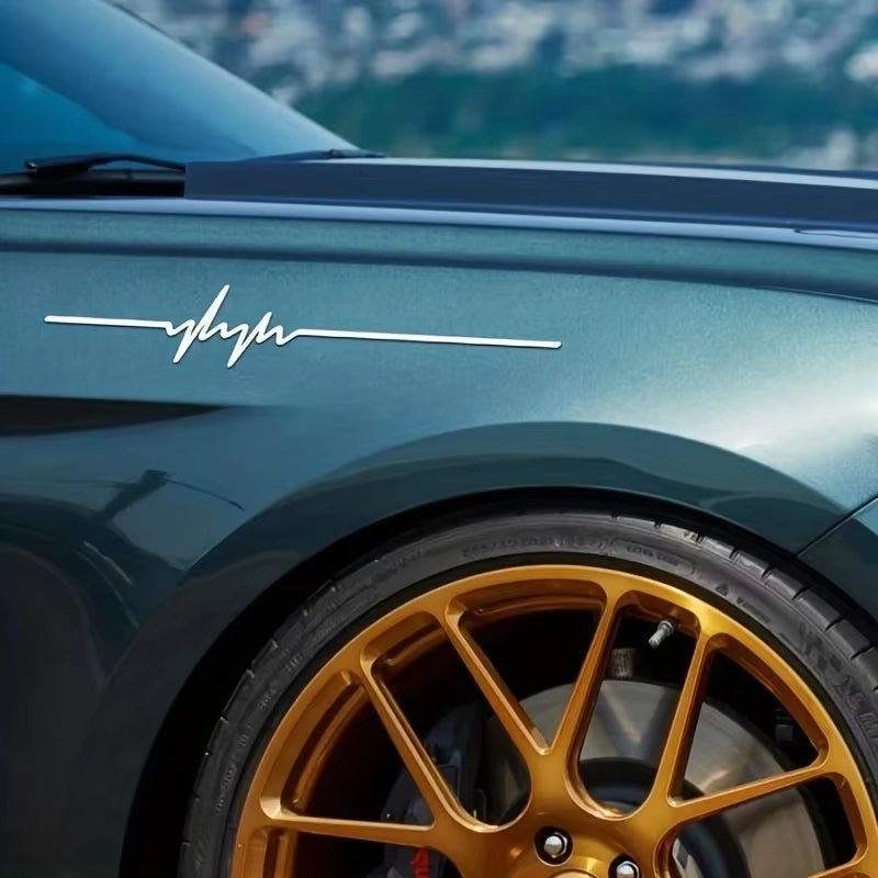 ECG Strip Car Stickers Vinyl Water Proof Decals Cool Laser Reflective Auto Truck Motorbike Sticker Decor Accessories