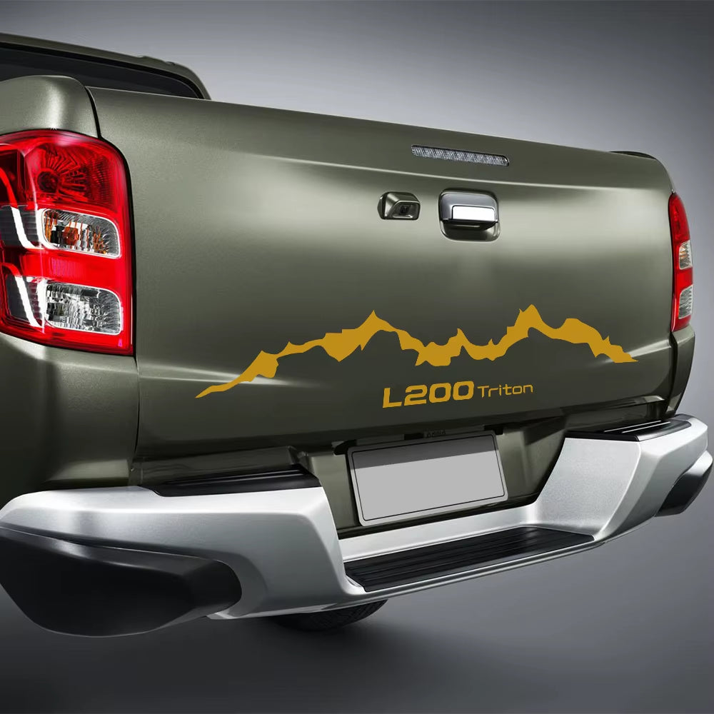 Pickup Rear Tail Sticker for Mitsubishi L200 Triton Truck Tailgate Mountain Style Cover Car Vinyl Decor Decal Auto Accessories