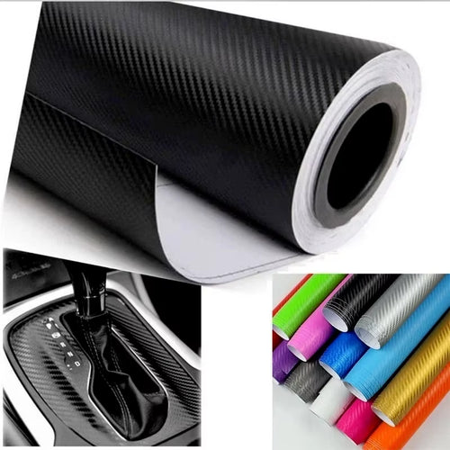30X127Cm Car 3D Carbon Fiber Roll Film Stickers DIY Vinyl Film Auto Interior Styling Carbon Fiber Decorative Decals