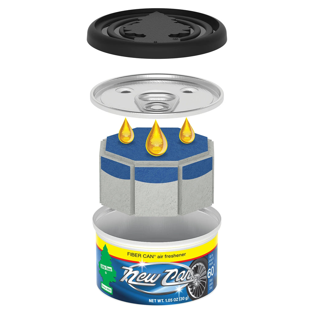 Little Trees Air Freshener Fiber Can New Car 1.05 Oz