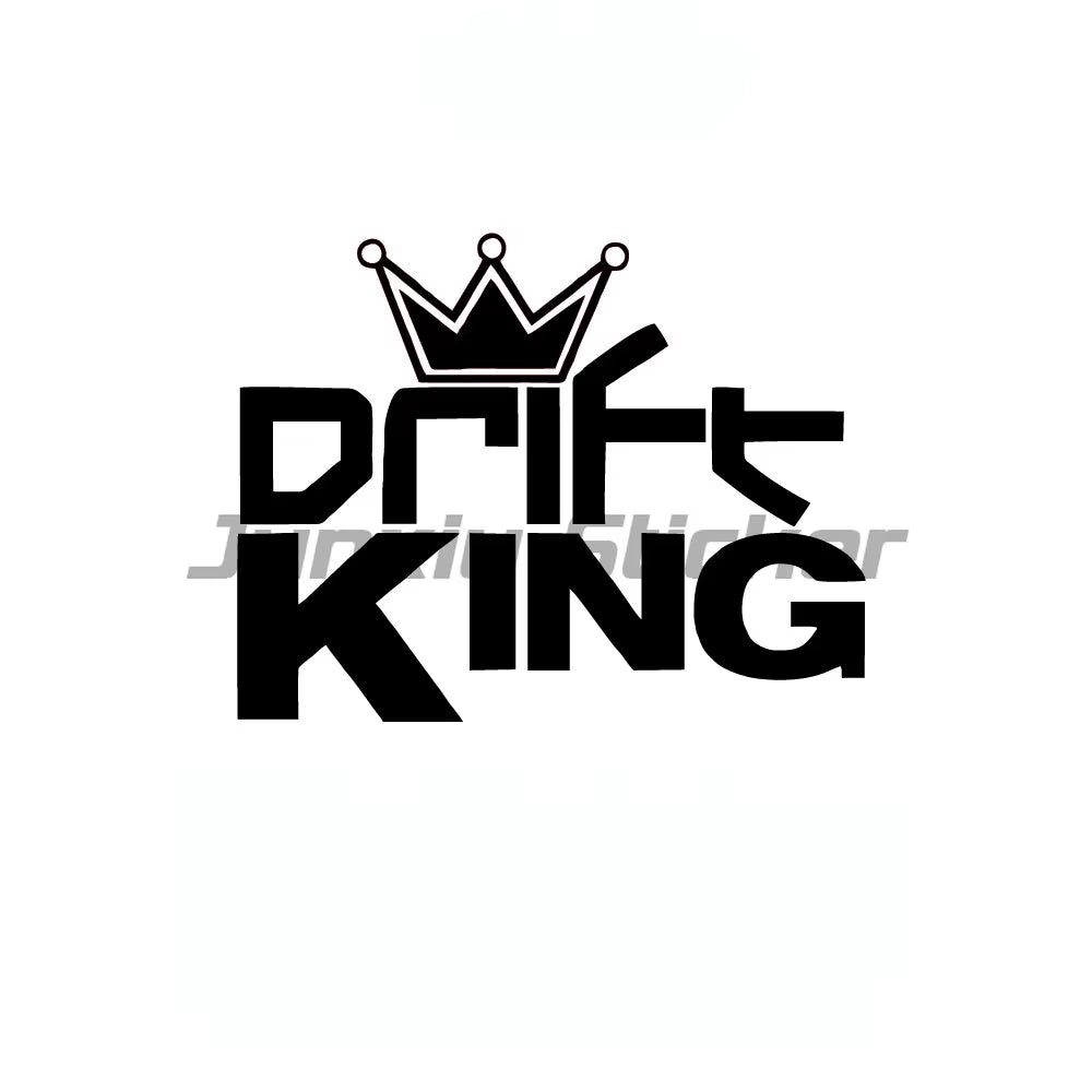 Retro DRIFT KING Spoof Funny JDM Drift Vinyl Car Sticker Cover Scratch Decal Motorcycles Car Accessories