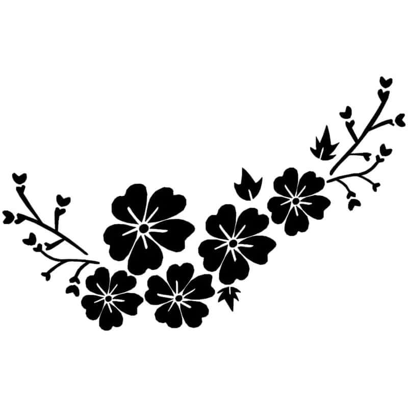 Flower Decal Car Body Sticker Auto Window Bumper Door Scratch Cover Decals Car Motorcycle Styling Vinyl Stickers Blossom Decor