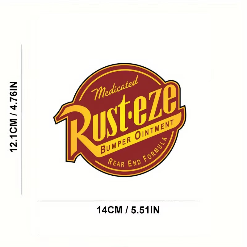 Letter Circle Motorcycle Stickers RUST EZE for Fender Side Panels Decoration Scratch-Resistant Waterproof Vinyl Decals