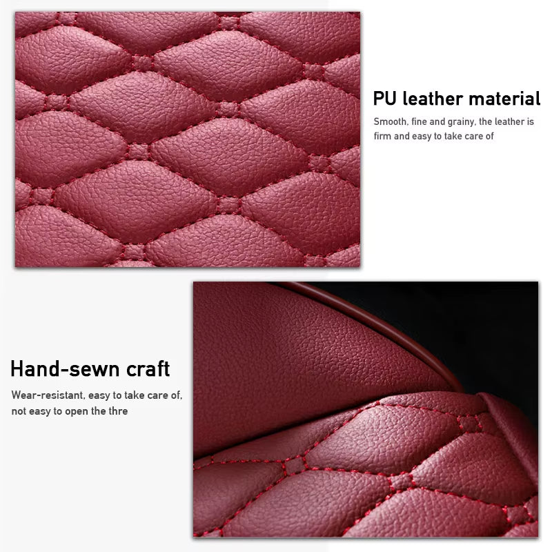 Luxury Car Seat Cushion PU Leather Car Seat Covers Universal Auto Protector Pad for 5-Seat Automobile Car Accessories