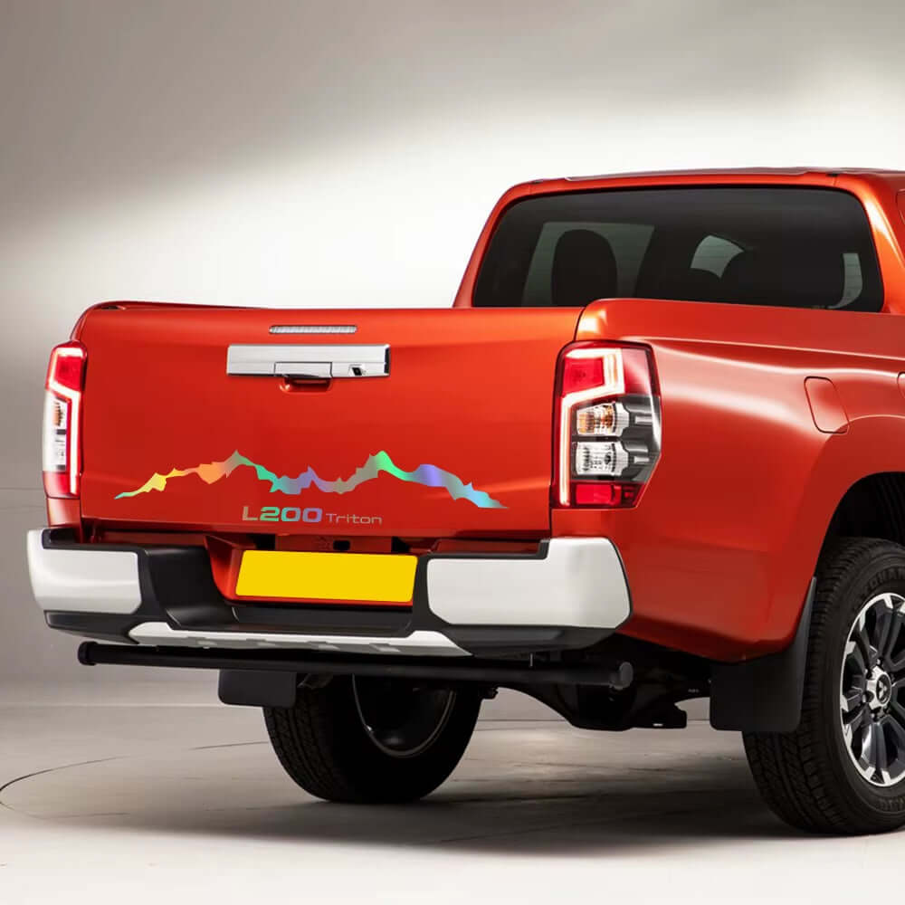 Pickup Rear Tail Sticker for Mitsubishi L200 Triton Truck Tailgate Mountain Style Cover Car Vinyl Decor Decal Auto Accessories