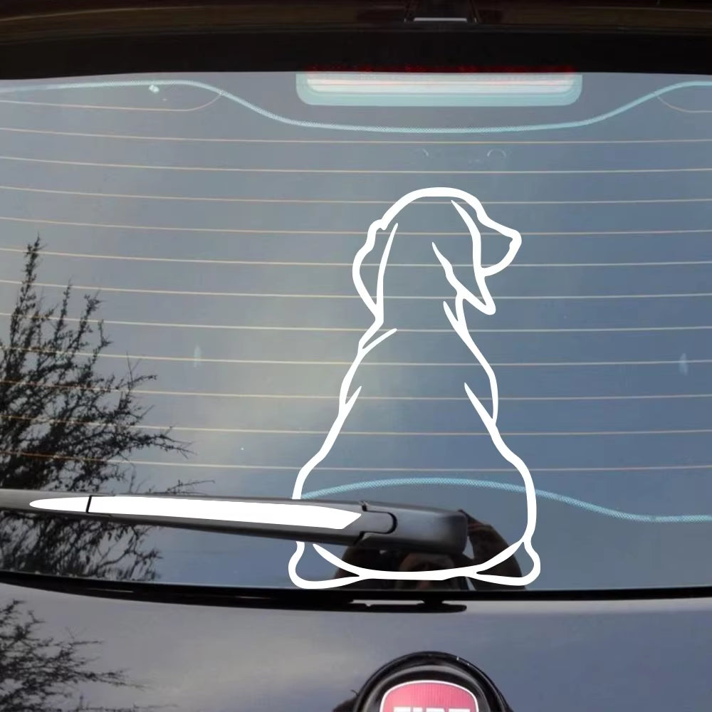 Dog Tail Car Rear Wiper Stickers Vinyl Film Funny Cute Puppy Decal Vehicle Windshield Decoration Auto Accessories Fit All Models