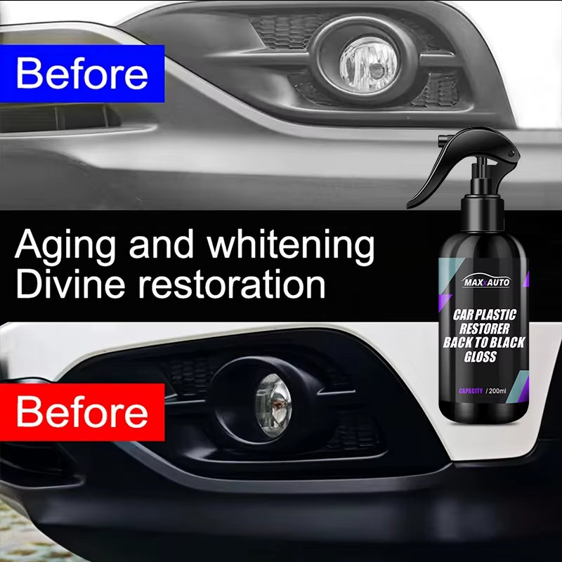 Car Plastic Restorer Back to Black Gloss Plastic Renovator Longlasting Coating Leather Restore Auto Polish Cleaning Products