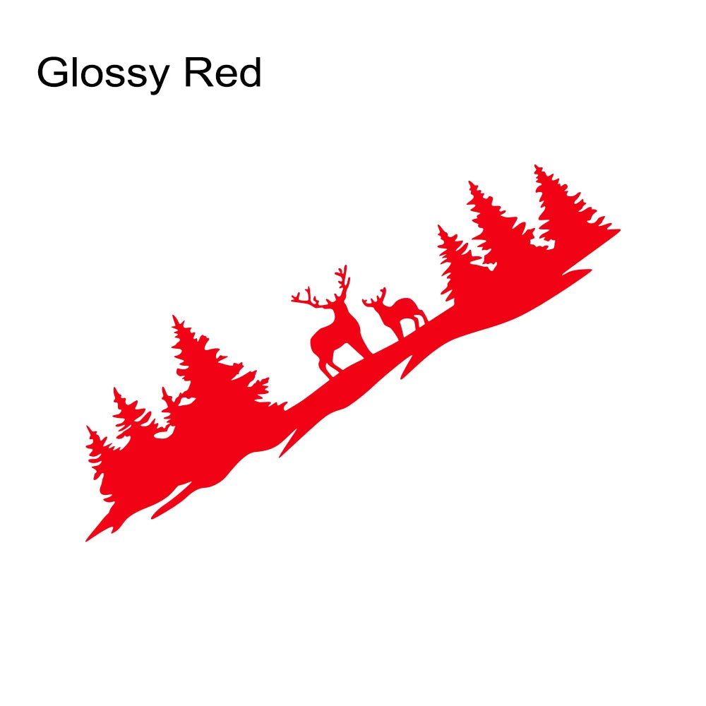 Car Hunting Deer Trees Sticker Pickup Truck Window Back Door Tailgate Vinyl 4X4 off Road Decor Decal Auto Tuning Accessories