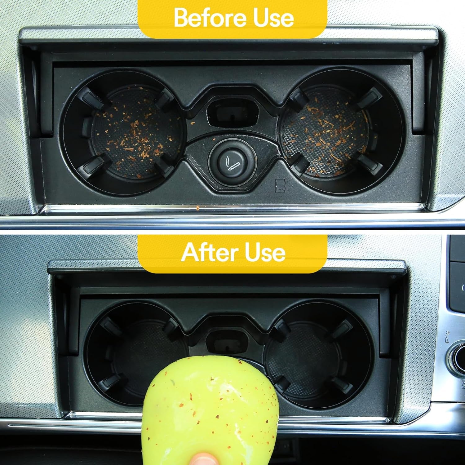 Car Cleaning Gel Detailing Kit Car Cleaning Putty Gel Reusable Car Cleaning Tools Car Slime for Cleaning Car Slime Cleaner Car Cleaning Supplies Car Accessories for Men Women Yellow