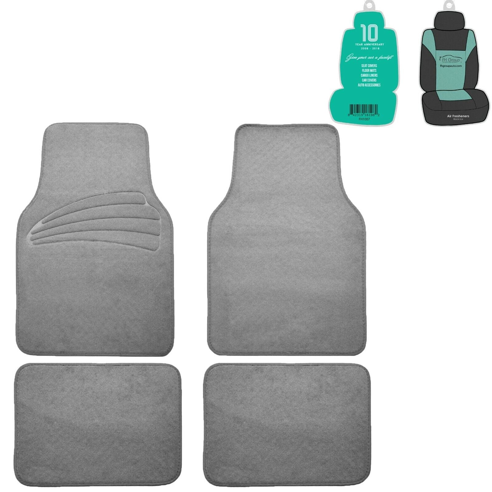 Universal Floor Mats for Auto Car SUV Van Carpet All Weather W/ Air Freshener