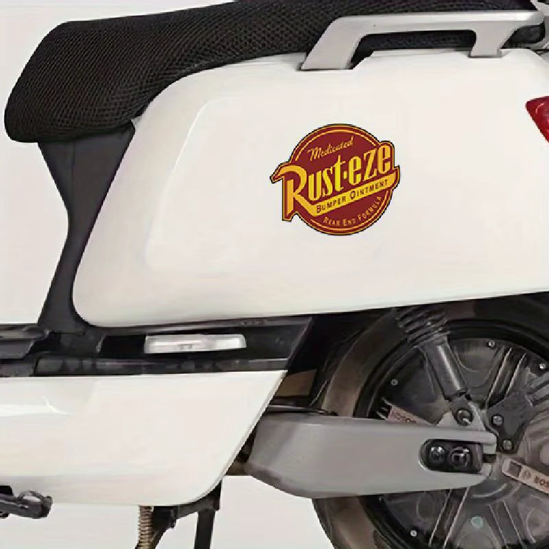 Letter Circle Motorcycle Stickers RUST EZE for Fender Side Panels Decoration Scratch-Resistant Waterproof Vinyl Decals