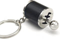 Shifter Gear Keychain - 6 Speed Gear Box Mini Car Shift Stick Knob Keyring, Key Fob Accessory (Black)