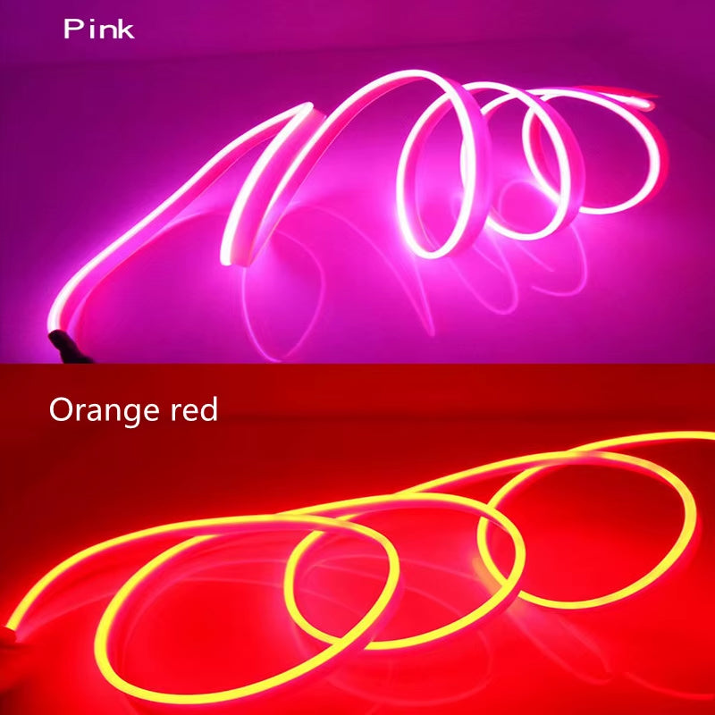 5M Car Interior Atmosphere Lighting LED Strip 5V DIY Flexible EL Cold Light Line Tube with USB Auto Decoration Ambient Lamp