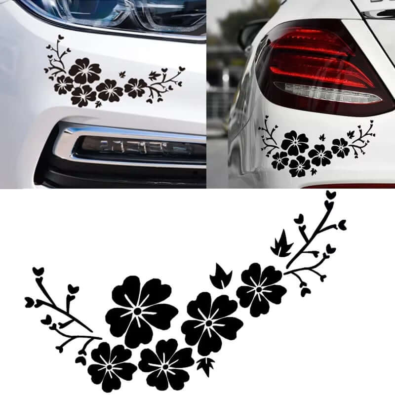 Flower Decal Car Body Sticker Auto Window Bumper Door Scratch Cover Decals Car Motorcycle Styling Vinyl Stickers Blossom Decor