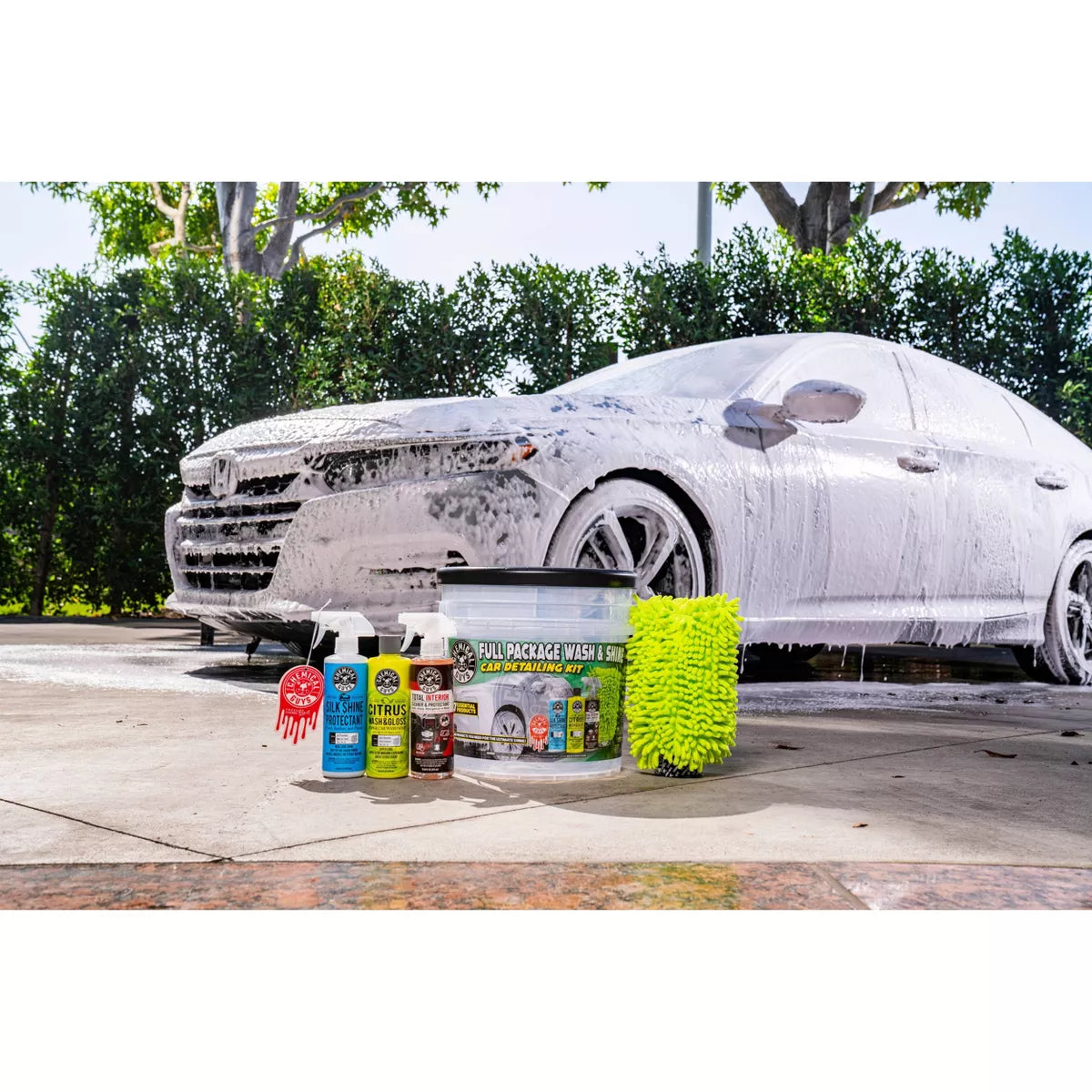 Chemical Guys 7Pc Wash and Shine Buckets: Car Cleaning Kit with Scented Liquid for Automotive Shine