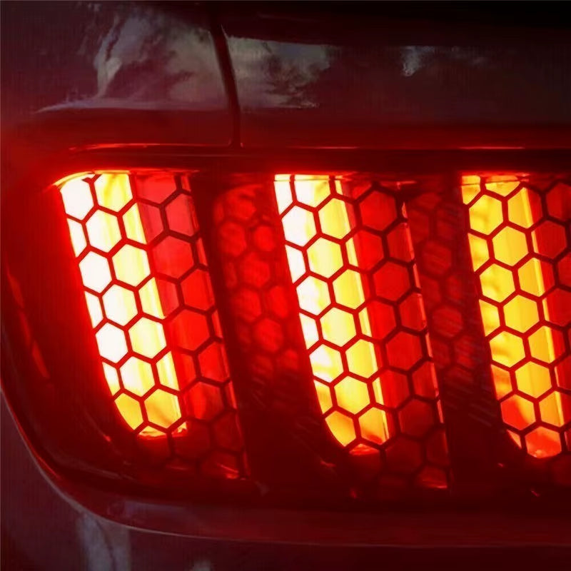 Car Tail Lights Honeycomb Decor Stickers Cuttable Auto Car Rear Tail Light Lamp Honeycomb Stylingtaillight Decals Accessories