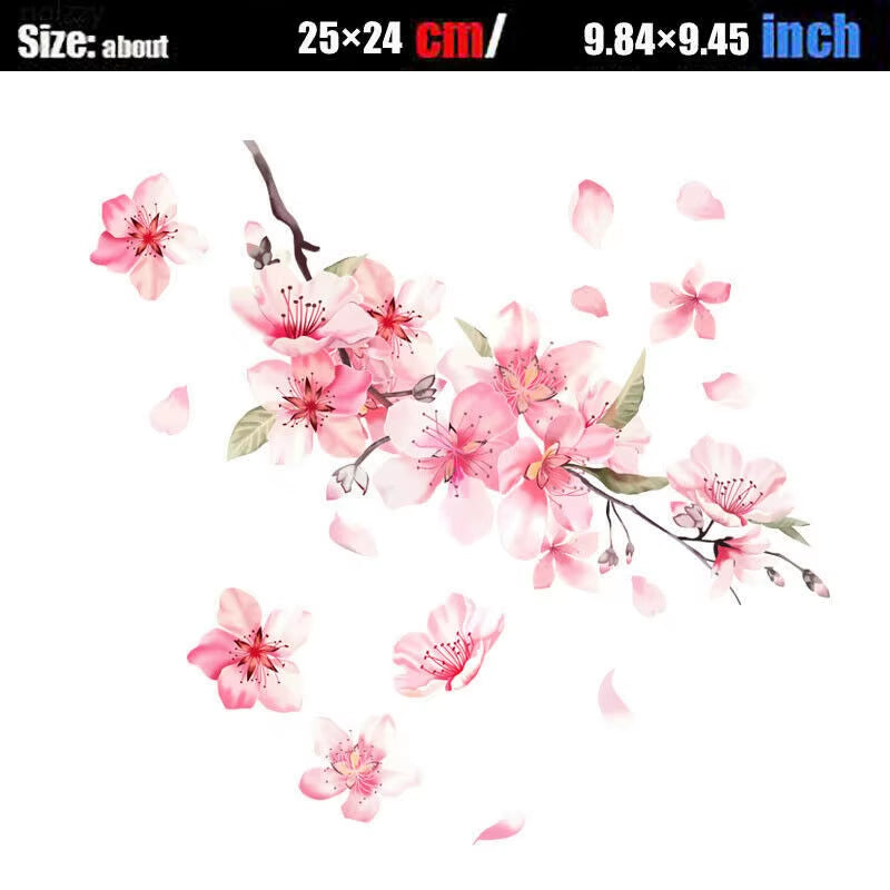 Creative Car Stickers Personality Car Stickers Decorative Flower Pink Cherry Blossom Vinyl Car Sticker Auto Windshield Decal