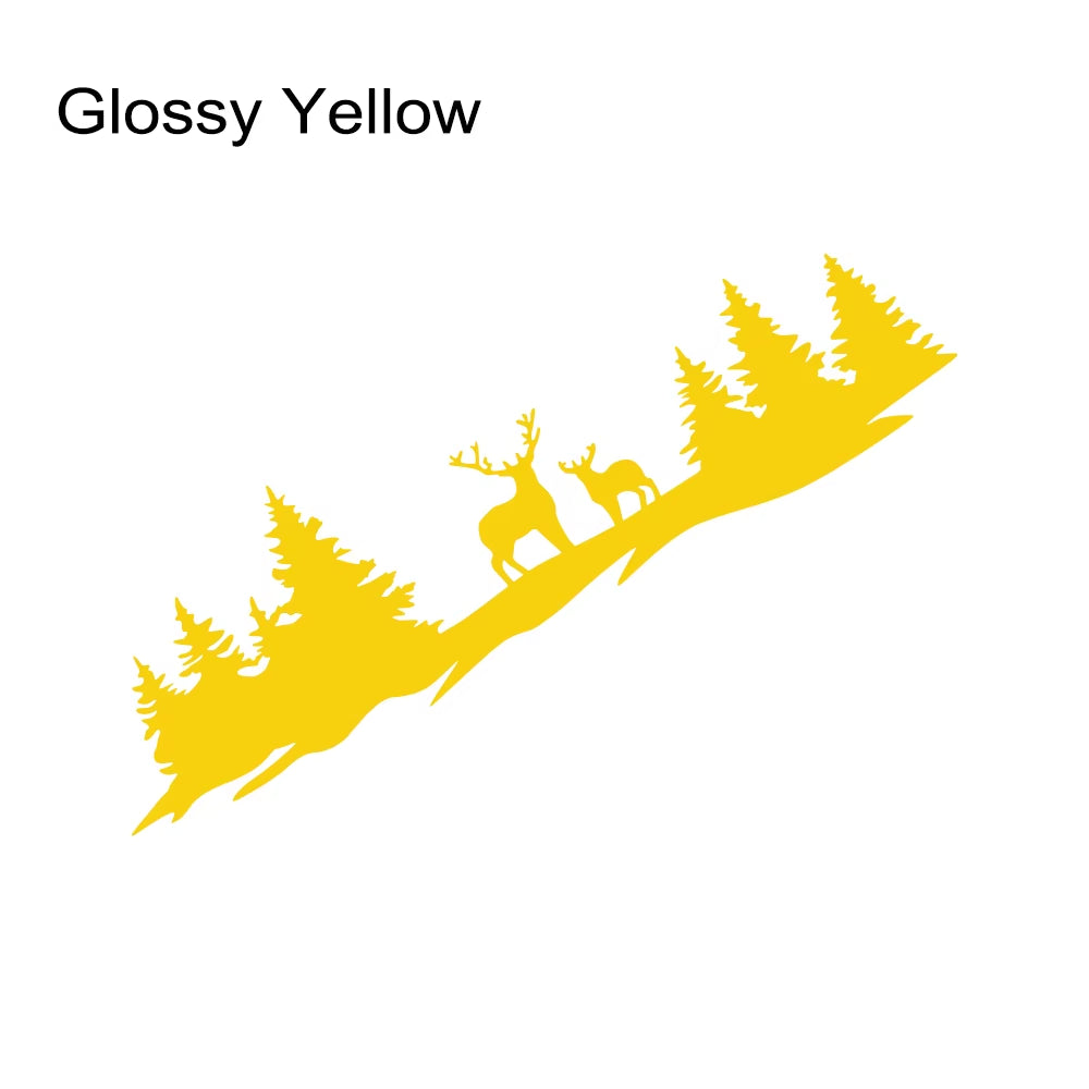 Car Hunting Deer Trees Sticker Pickup Truck Window Back Door Tailgate Vinyl 4X4 off Road Decor Decal Auto Tuning Accessories