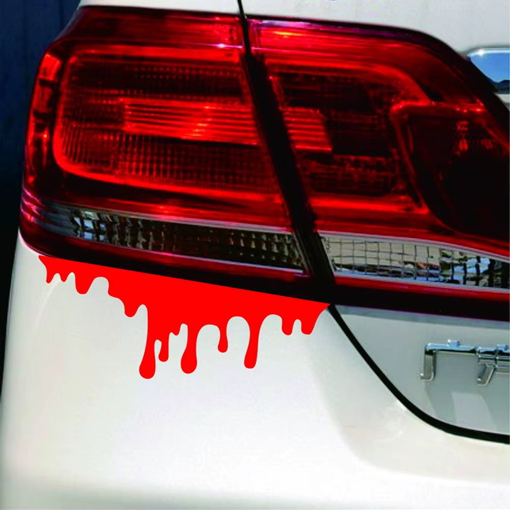 DSYCAR 1Set Red Blood Car Stickers Horror Car Decals Bumper Body Sticker Decal Adhesive Sticker Car Styling Accessories