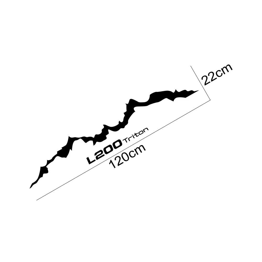 Pickup Rear Tail Sticker for Mitsubishi L200 Triton Truck Tailgate Mountain Style Cover Car Vinyl Decor Decal Auto Accessories