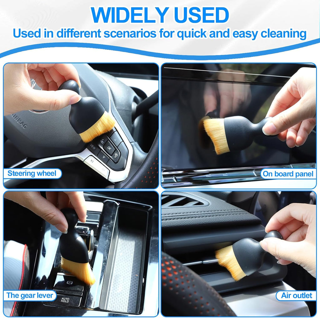 6 Pack Car Cleaning Supplies – Car Duster Interior & Brush Interior & Cleaning Gel, Car Detailing Cleaning Kit for Cars, Trucks, Suvs & Rvs