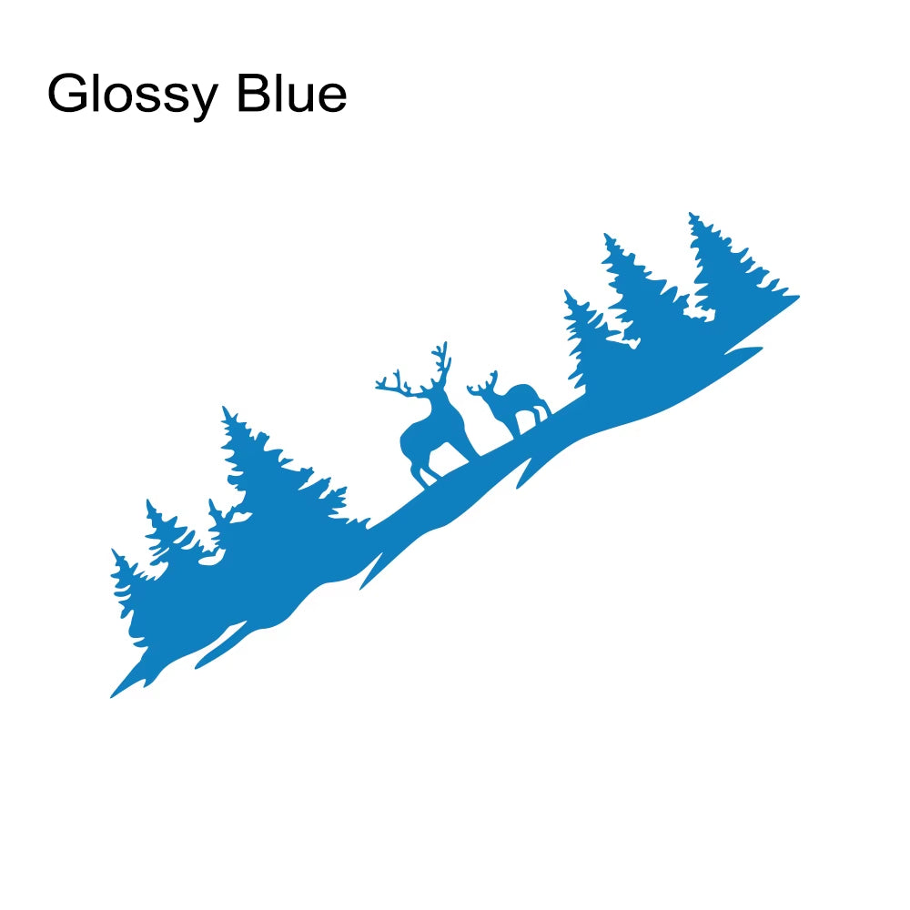 Car Hunting Deer Trees Sticker Pickup Truck Window Back Door Tailgate Vinyl 4X4 off Road Decor Decal Auto Tuning Accessories