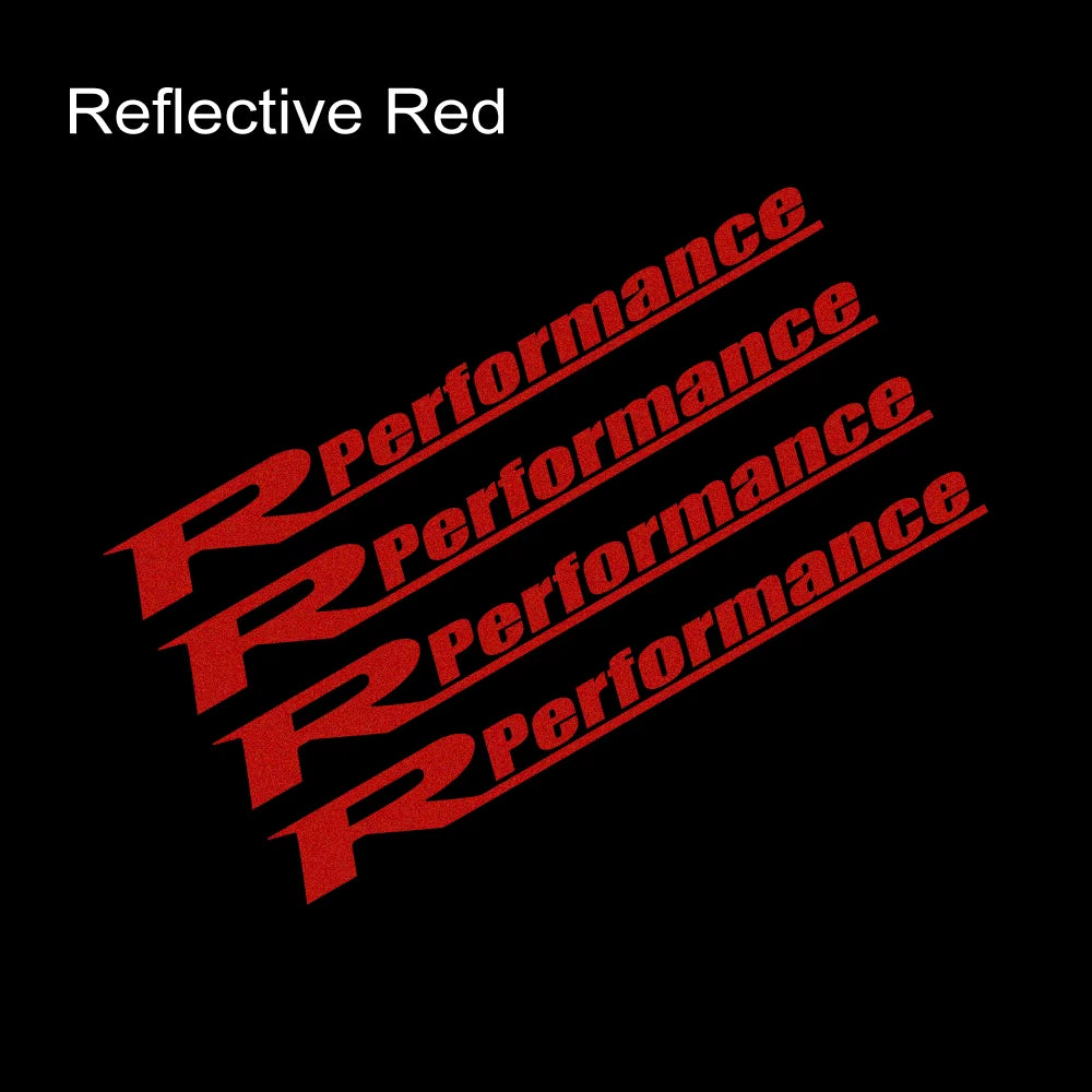 4Pcs Reflective Car Wheels Stickers Auto Rim Wheel Hub Body Racing R Performance Style Vinyl Film Decals Car Tuning Accessories