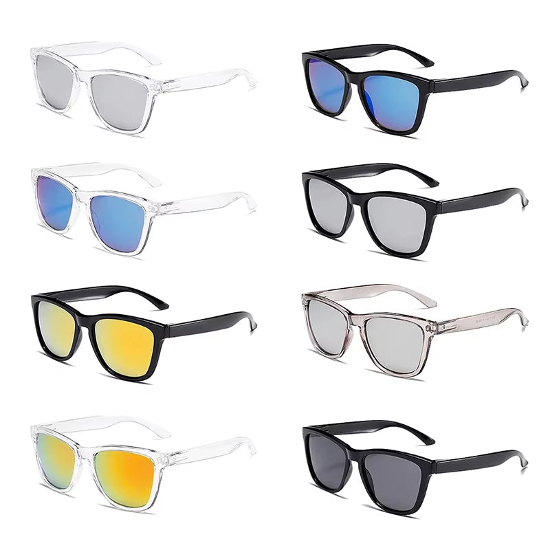 Retro Transparent Sunglasses Men Driving Sunglasses Outdoor Sports Women Fashion Sunglasses Clear Frame Eyewear Uv400 Eyeglasses