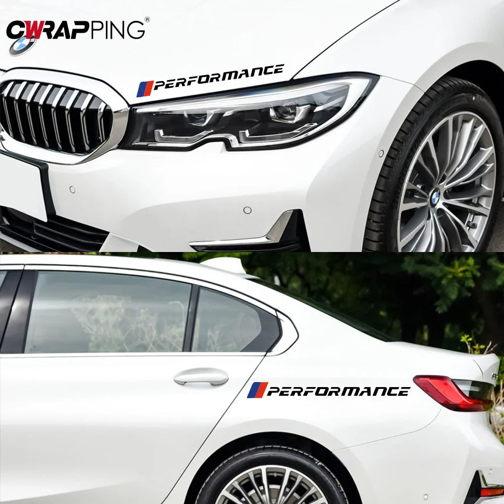 Car Performance Stickers Styling Vinyl Graphics Stripes Car Door Front File Visor Window Decorate for Transformation Accessories