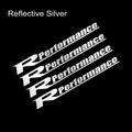 4Pcs Reflective Car Wheels Stickers Auto Rim Wheel Hub Body Racing R Performance Style Vinyl Film Decals Car Tuning Accessories