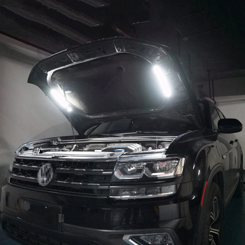 1Set LED Car under Hood Work Inspection Light Kit Waterproof White LED Strip Lights Bars Car Hood Lights Fits Any Vehicle 12V