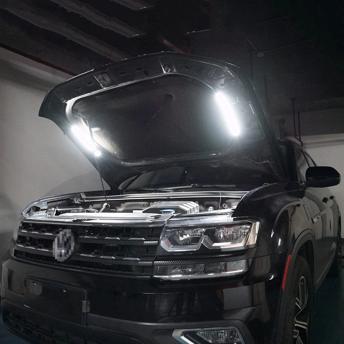 1Set LED Car under Hood Work Inspection Light Kit Waterproof White LED Strip Lights Bars Car Hood Lights Fits Any Vehicle 12V