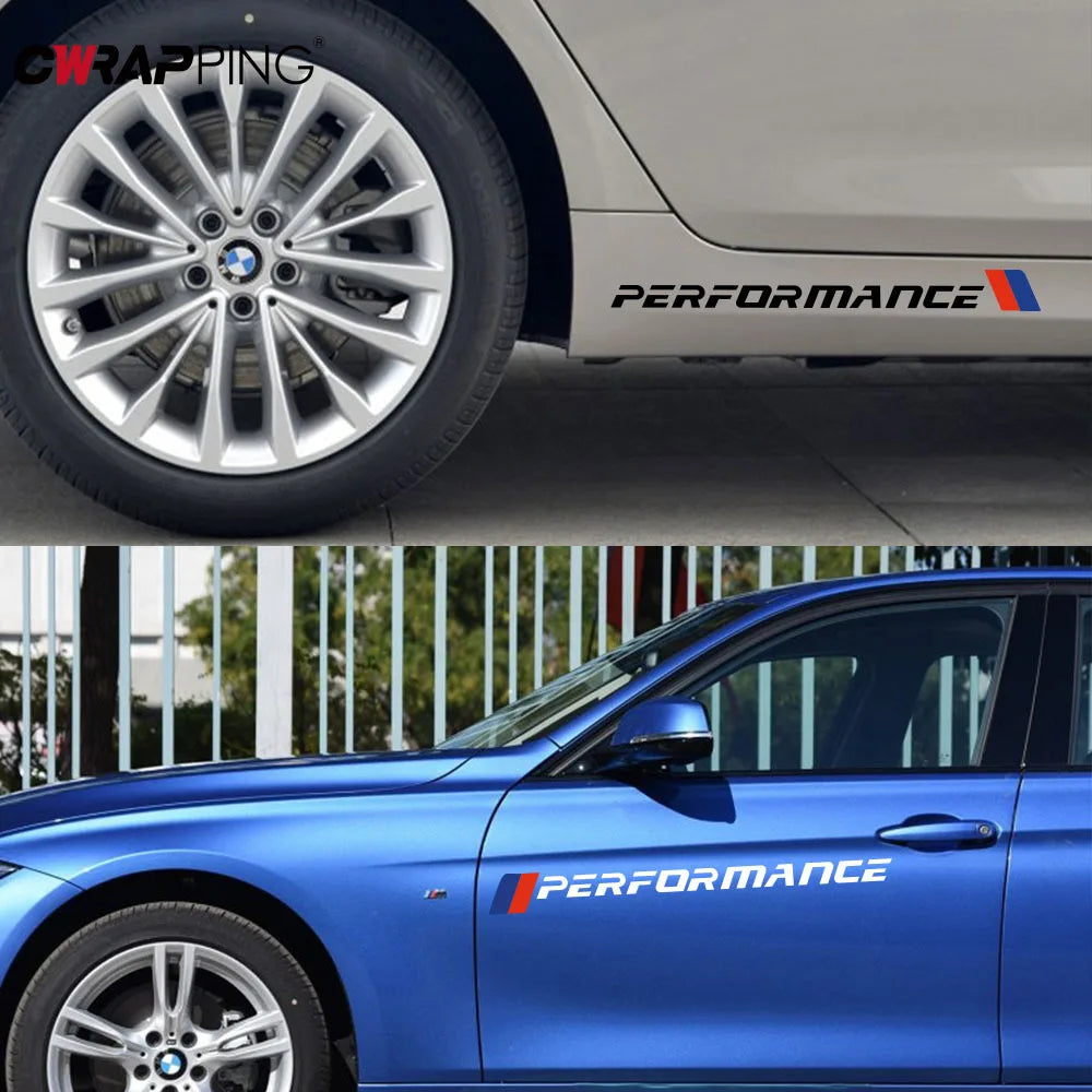 Car Performance Stickers Styling Vinyl Graphics Stripes Car Door Front File Visor Window Decorate for Transformation Accessories