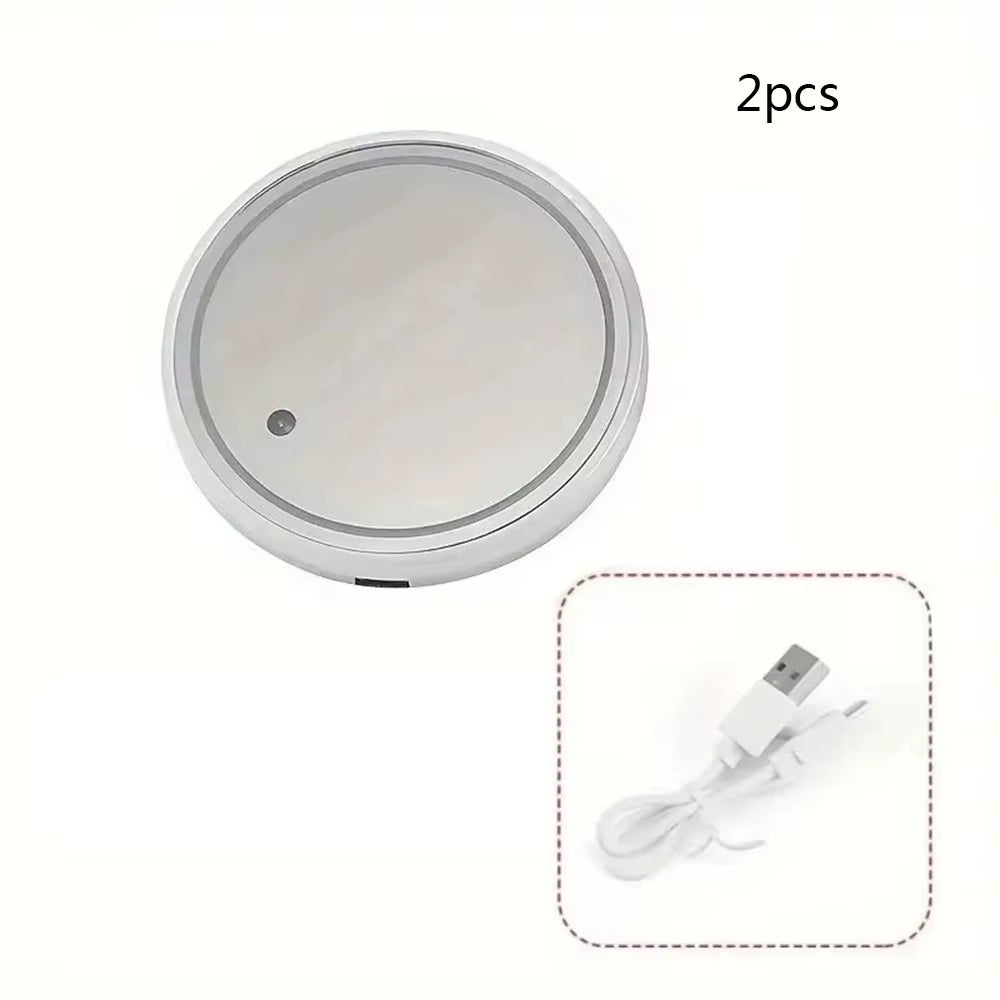 7 Colors Car Coasters Cup Holder LED Light Mats Bottle Light Sensor Atmosphere Interior Accessories Universal