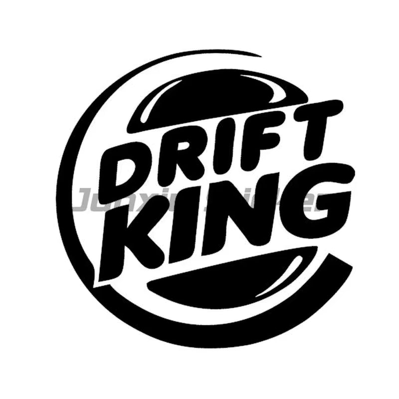 Retro DRIFT KING Spoof Funny JDM Drift Vinyl Car Sticker Cover Scratch Decal Motorcycles Car Accessories