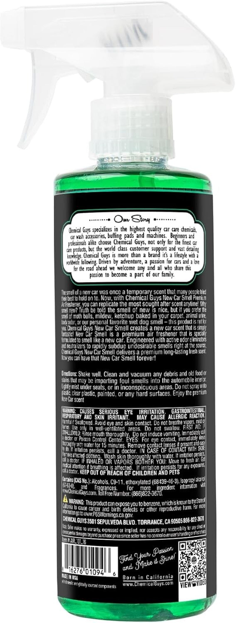 Chemical Guys New Car Smell Scent Air Freshener & Odour Eliminator 16Oz