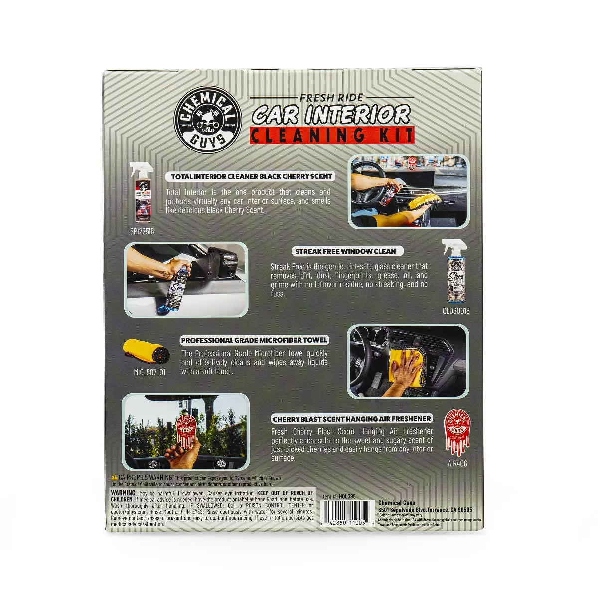 Chemical Guys 4Pc Interior Essentials: Liquid Automotive Cleaning Kit for Car Care, Scented Cleaners