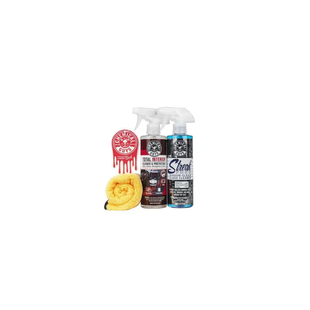 Chemical Guys 4Pc Interior Essentials: Liquid Automotive Cleaning Kit for Car Care, Scented Cleaners