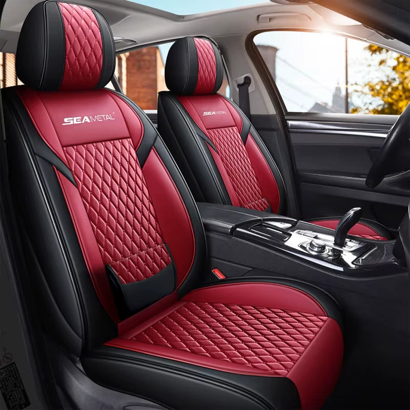 Luxury Car Seat Cushion PU Leather Car Seat Covers Universal Auto Protector Pad for 5-Seat Automobile Car Accessories
