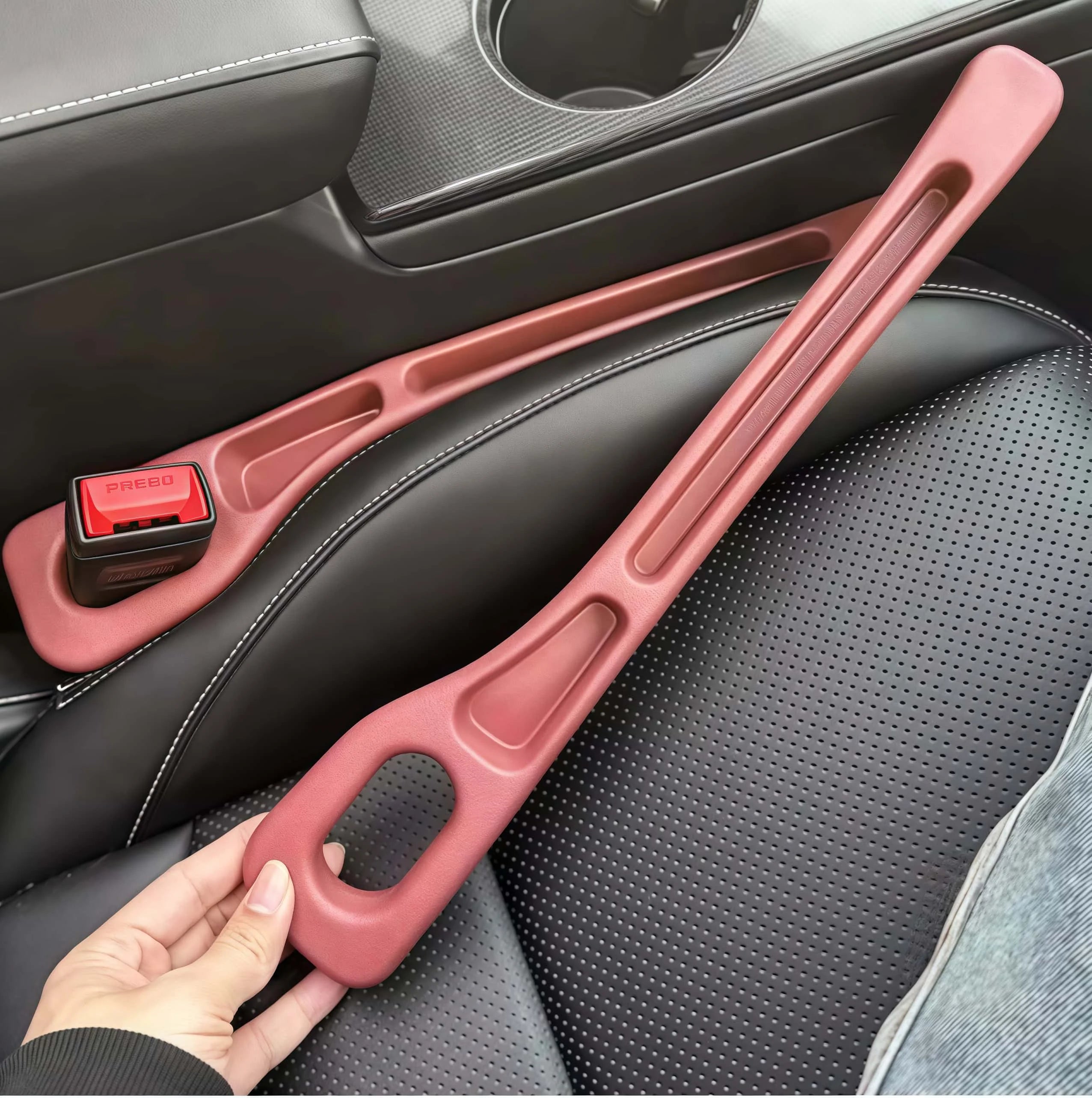 1/2Pcs Upgraded Universal Car Seat Gap Filler Storage Center Console Side Crevice Filler Strip Elastic Seat Gap Filling Strip