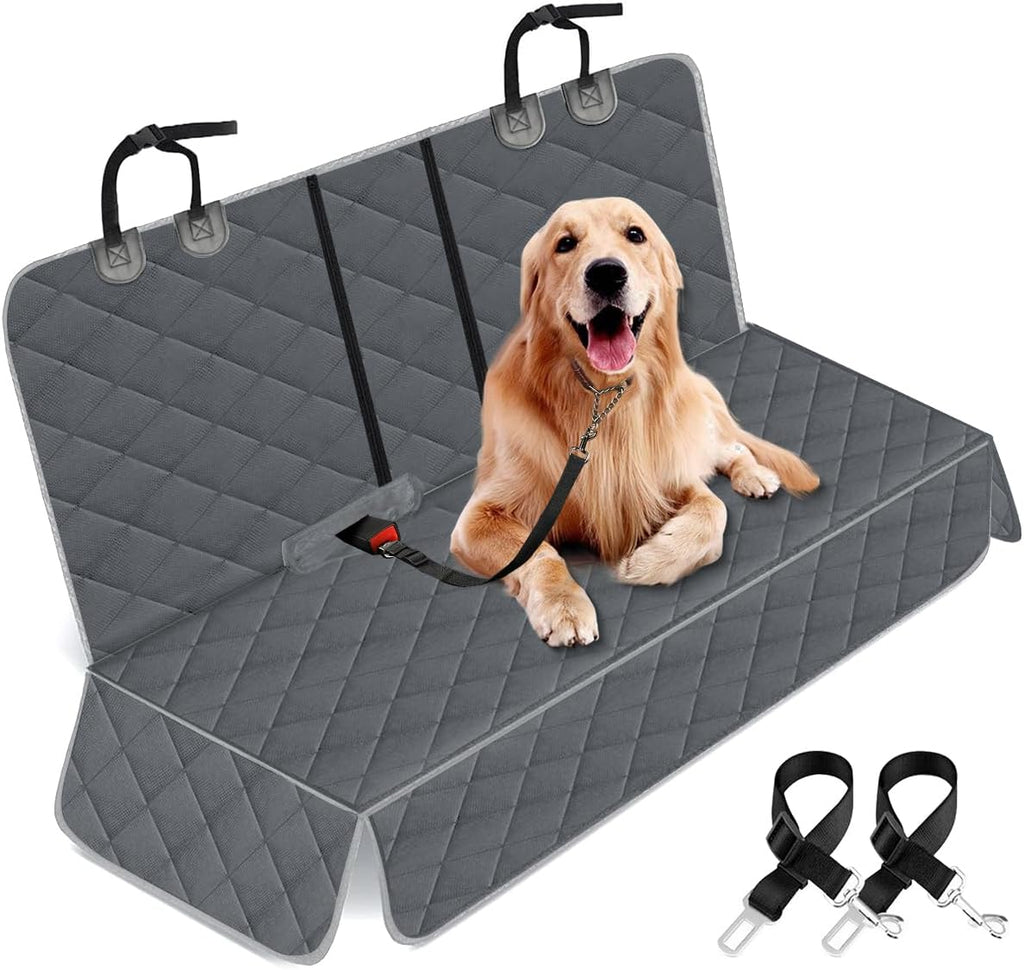 Yuntec Waterproof Pet Back Seat Protector | Non-Slip Bench Cover w/ Armrest Access | Black