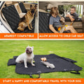 Yuntec Waterproof Pet Back Seat Protector | Non-Slip Bench Cover w/ Armrest Access | Black