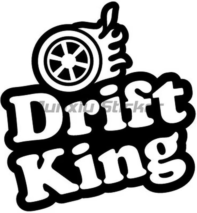 Retro DRIFT KING Spoof Funny JDM Drift Vinyl Car Sticker Cover Scratch Decal Motorcycles Car Accessories