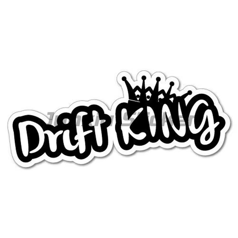 Retro DRIFT KING Spoof Funny JDM Drift Vinyl Car Sticker Cover Scratch Decal Motorcycles Car Accessories