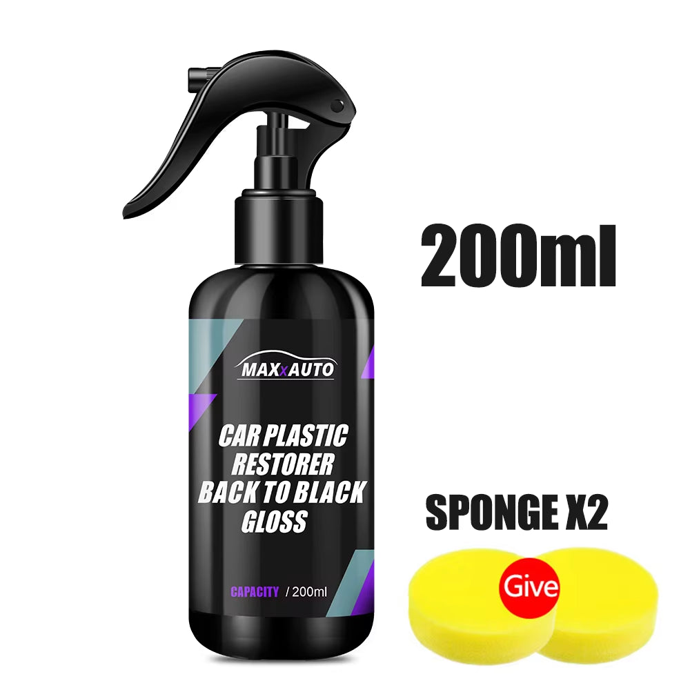 Car Plastic Restorer Back to Black Gloss Plastic Renovator Longlasting Coating Leather Restore Auto Polish Cleaning Products