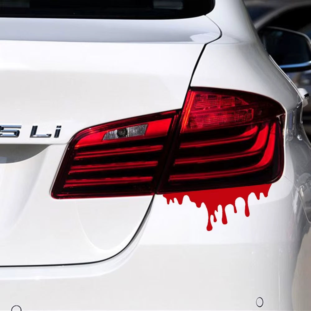 DSYCAR 1Set Red Blood Car Stickers Horror Car Decals Bumper Body Sticker Decal Adhesive Sticker Car Styling Accessories
