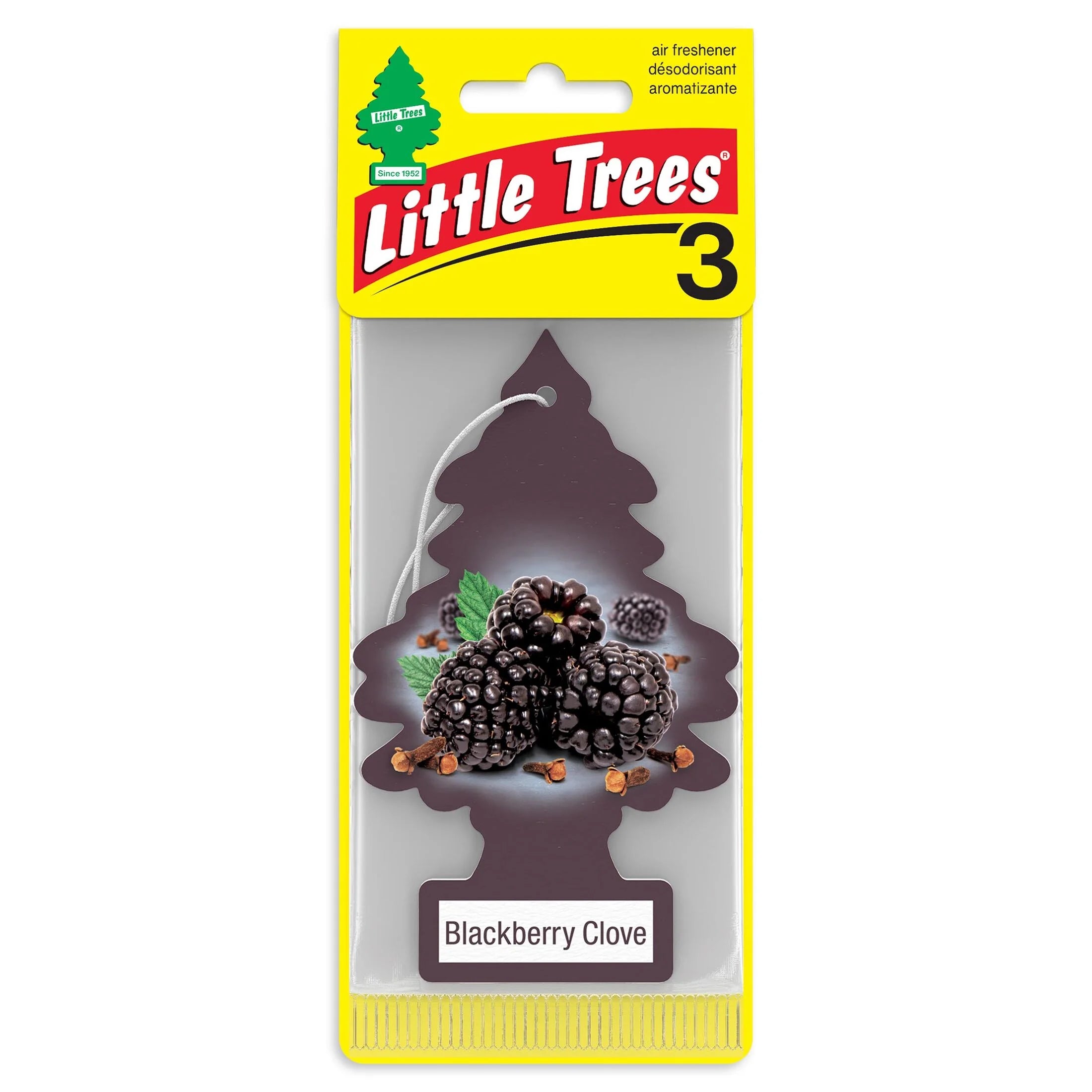 (2 Pack) Little Trees Air Freshener Blackberry Clove Fragrance 3-Pack