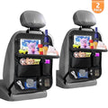Xueyu Ultimate Car Backseat Organizer 2 Pack, Foldable Tray, Spacious Pockets, Backseat Protector for Adult Road Trip Essentials Travel