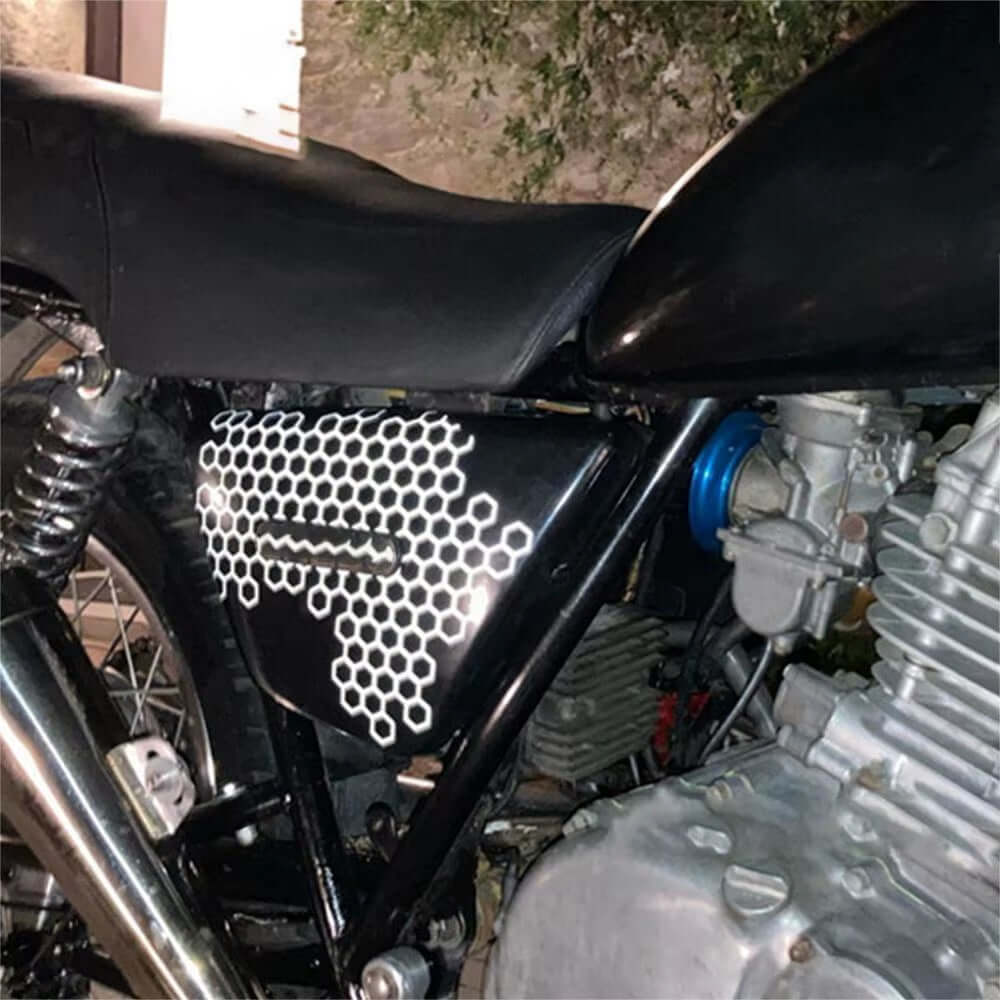 Honeycomb Open Style Motorcycle Stickers for Auto Window Body Cool Modified Tail Lights Stickers Racing Helmet Vinyl Decals